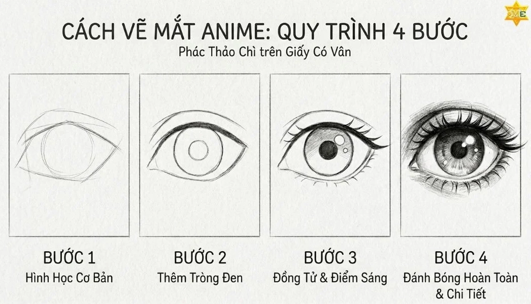 Bí Quyết Vẽ Mắt Anime Nữ Lạnh Lùng Thu Hút Từ A-Z