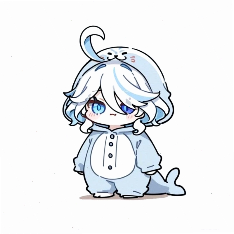 Nhân vật anime chibi đang đọc sách